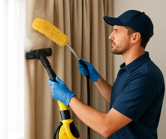 Trusted blind cleaning technician Matty Curtain Cleaning roseville-nsw QLD